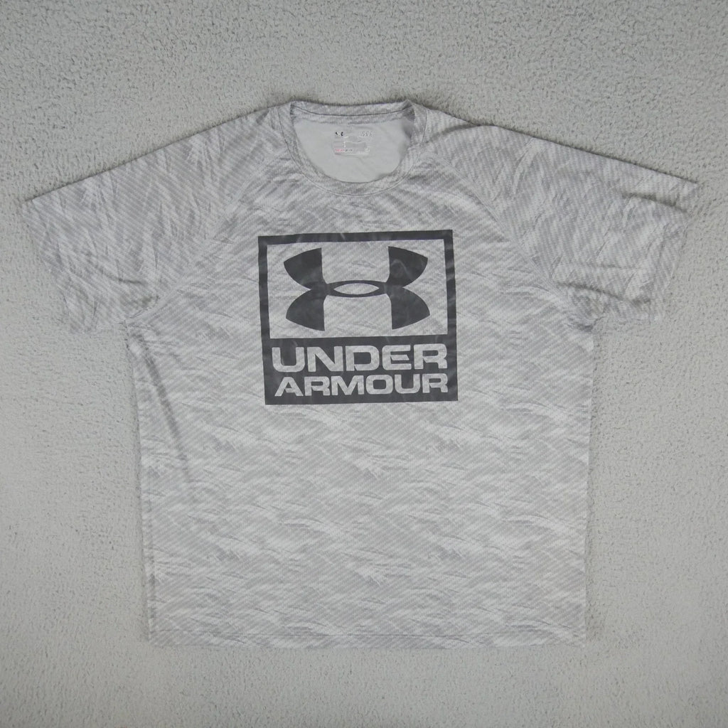 Under Armour Shirt Mens Large Gray Short Sleeve Crew Neck Pullover Heatgear Gym Unisex T-shirt, Sweatshirt, Hoodie, Long Sleeve Tee - T-Shirt, Sweatshirt, Hoodie