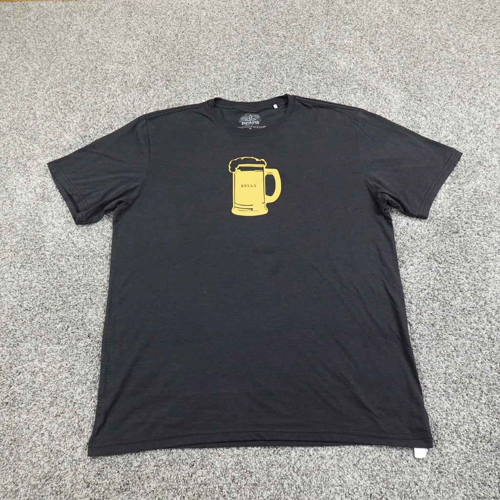 Prana Shirt Mens Extra Large Black Beer Belly Graphic Mug Drinking Stein Alcohol Unisex T-shirt, Sweatshirt, Hoodie, Long Sleeve Tee - T-Shirt, Sweatshirt, Hoodie