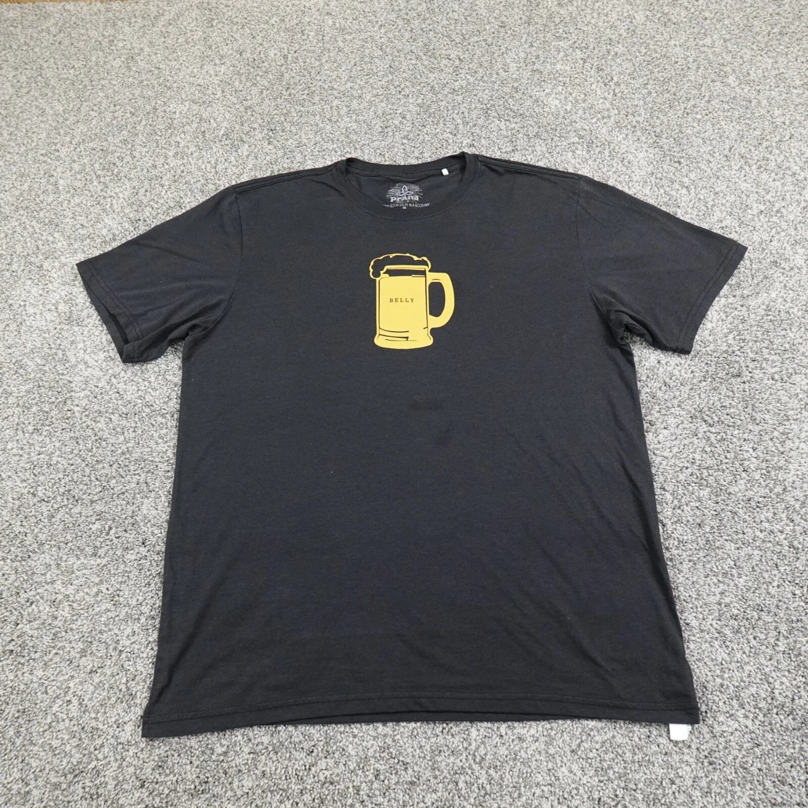 Prana Shirt Mens Extra Large Black Beer Belly Graphic Mug Drinking Stein Alcohol Unisex T-shirt, Sweatshirt, Hoodie, Long Sleeve Tee - T-Shirt, Sweatshirt, Hoodie