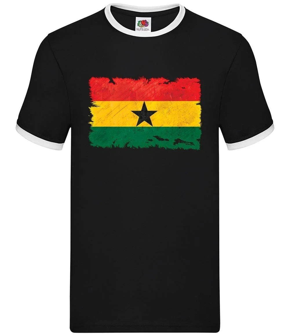 Ghana Flag Grunge Style - Men's Wrestler - Ghanaian Travel Flags Unisex T-shirt, Sweatshirt, Hoodie, Long Sleeve Tee - T-Shirt, Sweatshirt, Hoodie