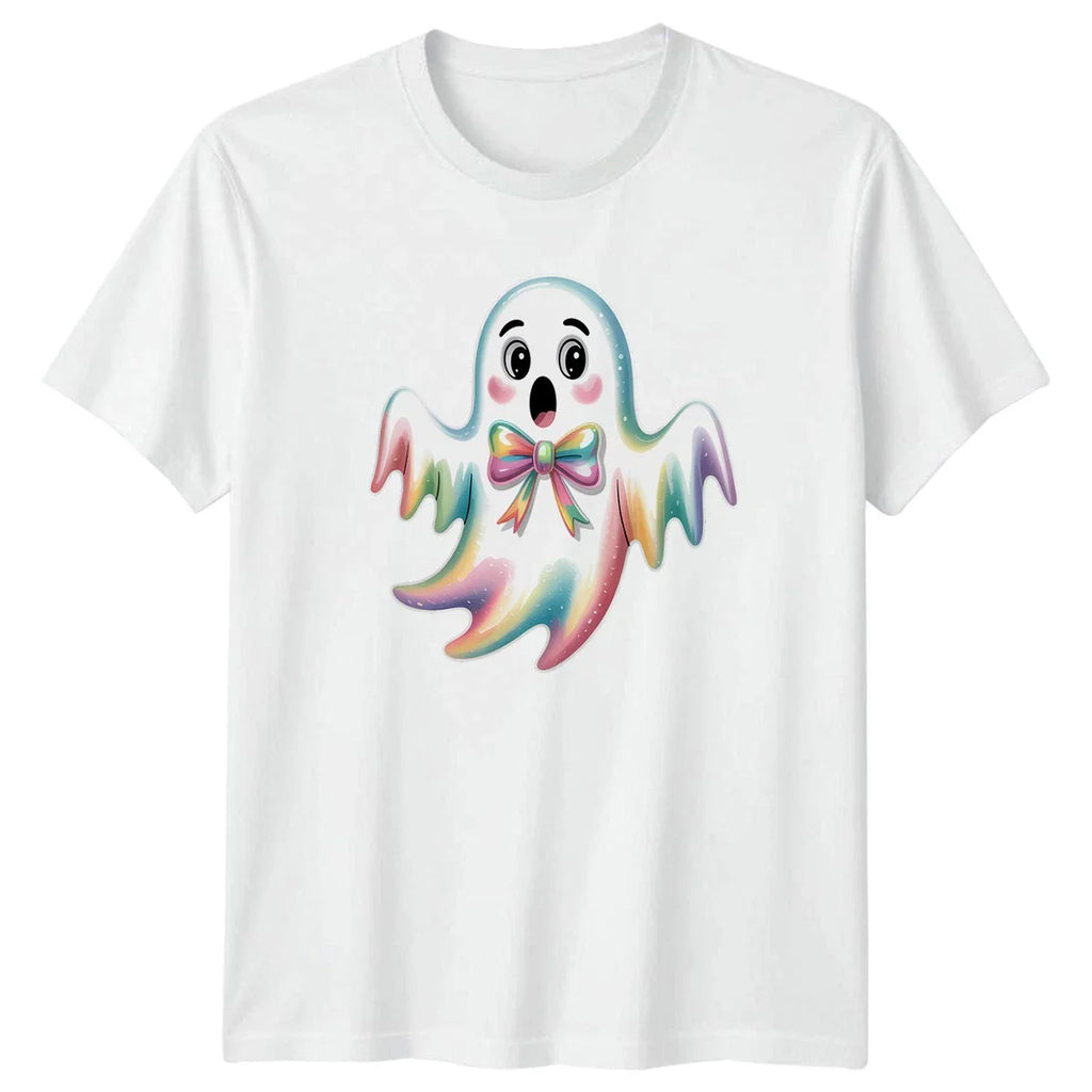 Cute Rainbow Ghost Kawaii Spooky T-Shirt Kawaii Spirit Halloween Unisex T-shirt, Sweatshirt, Hoodie, Long Sleeve Tee - T-Shirt, Sweatshirt, Hoodie