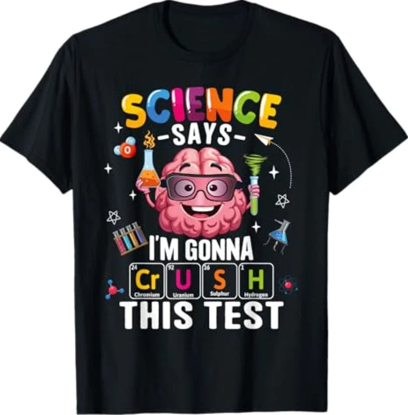 Crush This Teacher Testing Day Exam Science Student T-Shirt Unisex T-shirt, Sweatshirt, Hoodie, Long Sleeve Tee - T-Shirt, Sweatshirt, Hoodie