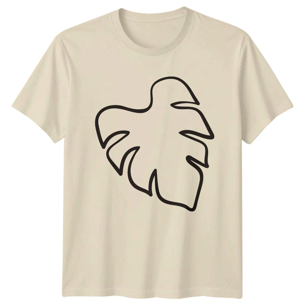 Tropical Leaf Minimalist Plant Lover T-Shirt Tropical Plants Nature Birthday Unisex T-shirt, Sweatshirt, Hoodie, Long Sleeve Tee - T-Shirt, Sweatshirt, Hoodie