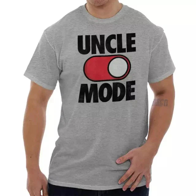 Popular! Funny Uncle Mode On Joke Cool Famil Cotton Tee S-3XL Australia Unisex T-shirt, Sweatshirt, Hoodie, Long Sleeve Tee - T-Shirt, Sweatshirt, Hoodie
