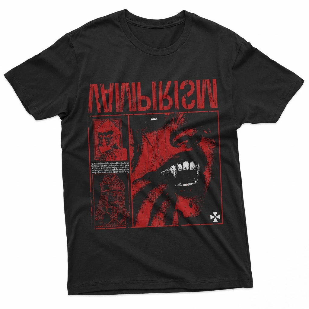 Dark Gothic Black And Red Vampire Emo Y2K Grunge Streetwear T-Shirt Unisex T-shirt, Sweatshirt, Hoodie, Long Sleeve Tee - T-Shirt, Sweatshirt, Hoodie