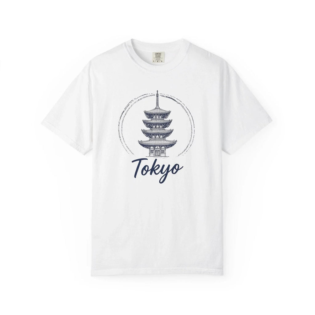 Tokyo Pagoda T-Shirt | Japanese Temple Illustration, Cotton Tee, Relaxed Tee Unisex T-shirt, Sweatshirt, Hoodie, Long Sleeve Tee - T-Shirt, Sweatshirt, Hoodie