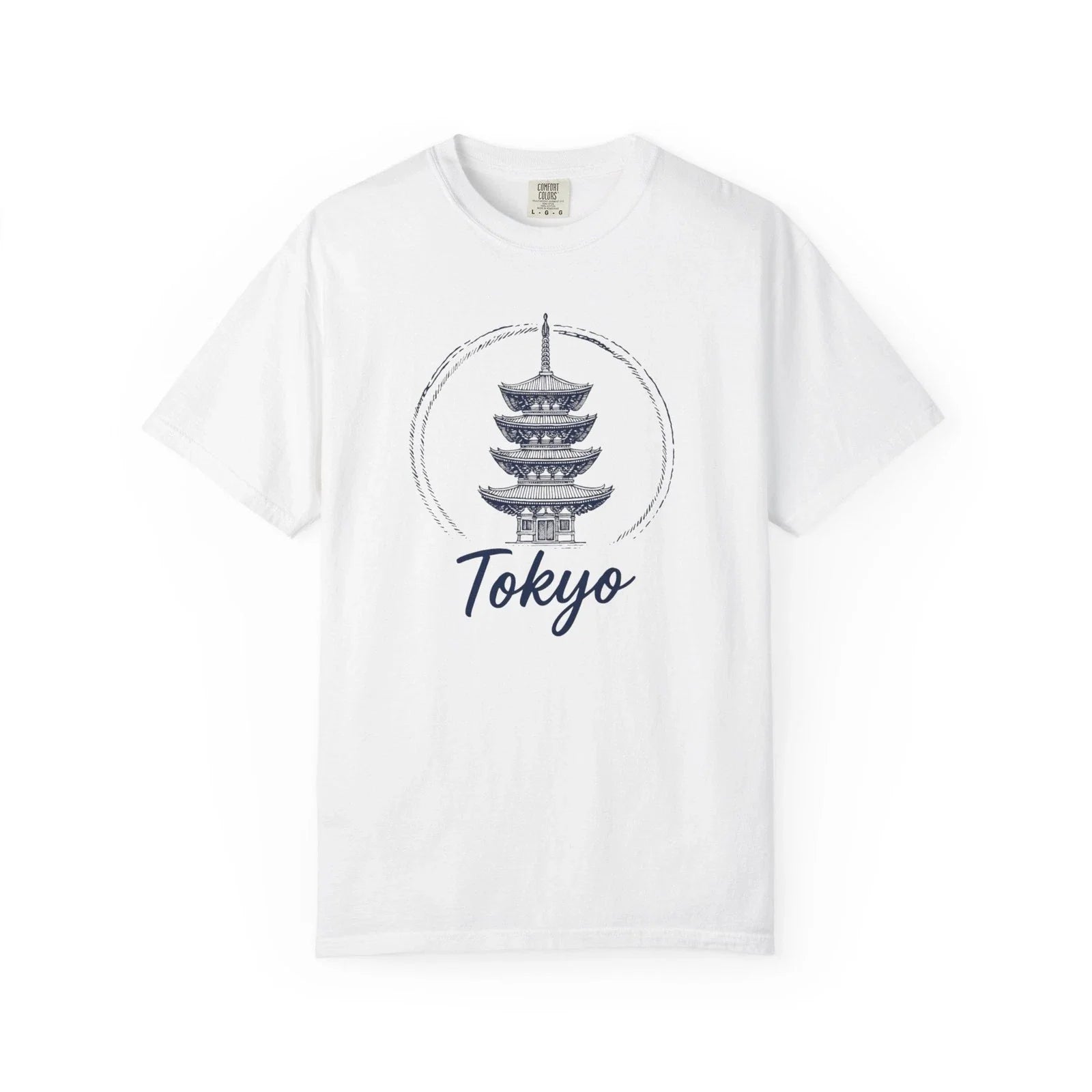 Tokyo Pagoda T-Shirt | Japanese Temple Illustration, Cotton Tee, Relaxed Tee Unisex T-shirt, Sweatshirt, Hoodie, Long Sleeve Tee - T-Shirt, Sweatshirt, Hoodie