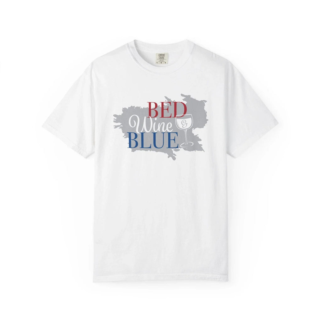 Bed Wine Blue design T-Shirt | Distressed , Casual, 100% Cotton Unisex T-shirt, Sweatshirt, Hoodie, Long Sleeve Tee - T-Shirt, Sweatshirt, Hoodie