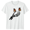 Skeleton Hand With Butterflies Womens T-Shirt Monarch Butterfly Gothic Nature Unisex T-shirt, Sweatshirt, Hoodie, Long Sleeve Tee - T-Shirt, Sweatshirt, Hoodie