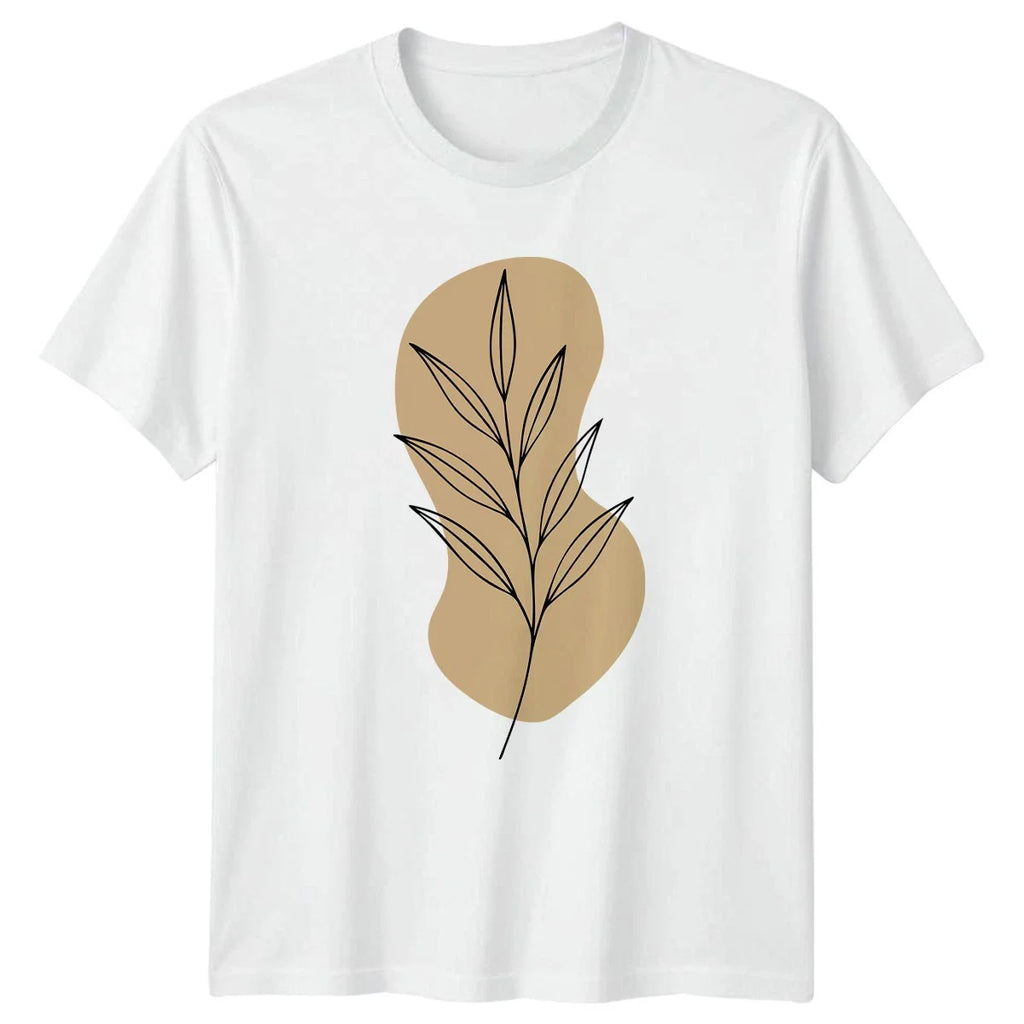 Minimalist Botanical Leaf Art Nature T-Shirt Minimalist Art Botanical Gift Unisex T-shirt, Sweatshirt, Hoodie, Long Sleeve Tee - T-Shirt, Sweatshirt, Hoodie