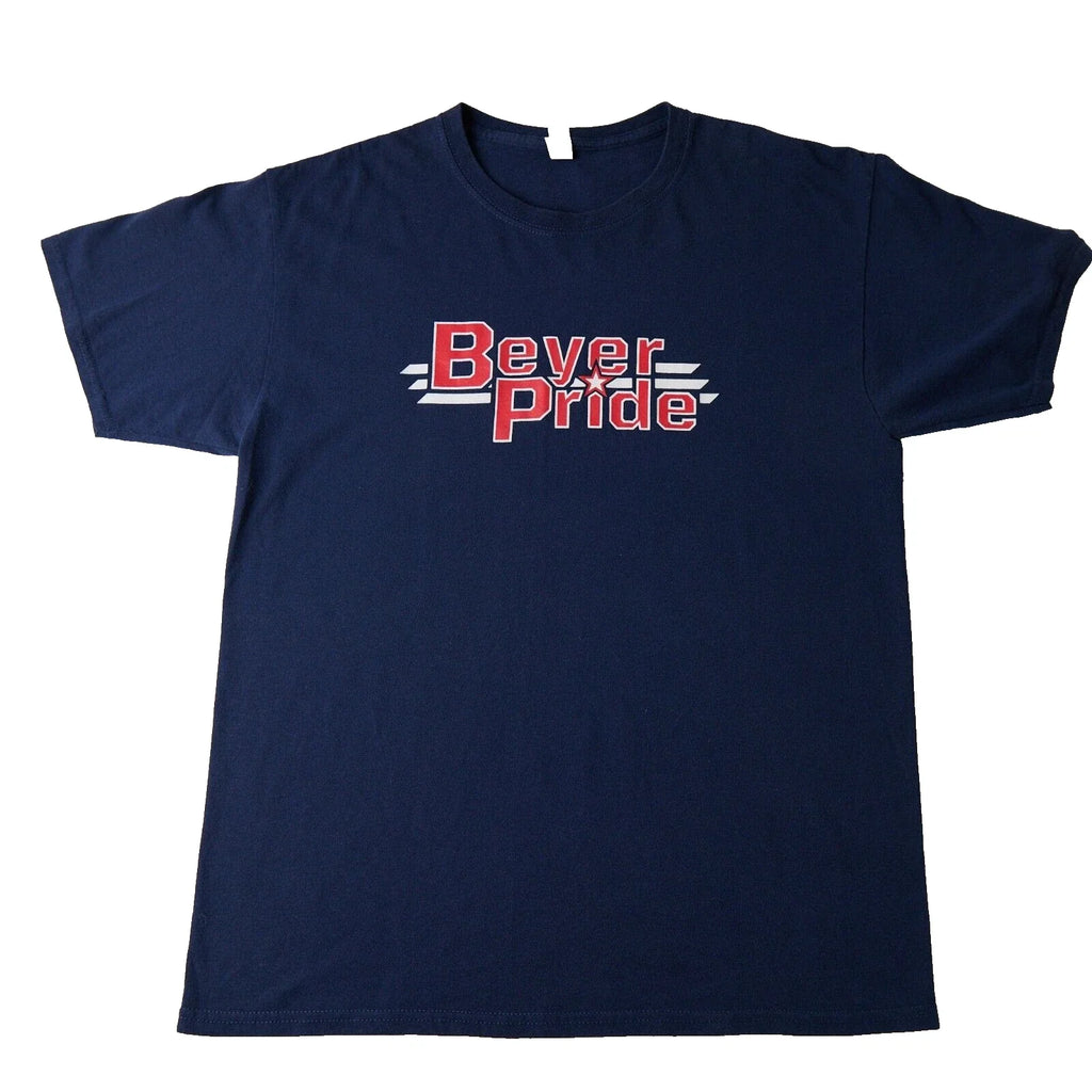 Jerzees Dri-Power T-Shirt Men's Large Navy Graphic Beyer Pride Cotton Crew Neck Unisex T-shirt, Sweatshirt, Hoodie, Long Sleeve Tee - T-Shirt, Sweatshirt, Hoodie