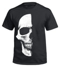 Half Skull Men's T-Shirt/Skeleton/Biker/Tribal/Tattoo/Shadow/Goth/Top/S - XXXXXL Unisex T-shirt, Sweatshirt, Hoodie, Long Sleeve Tee - T-Shirt, Sweatshirt, Hoodie