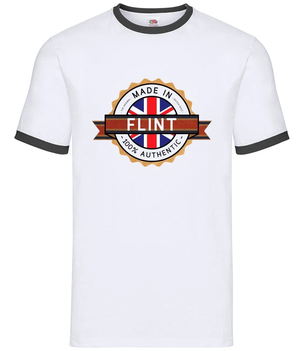 Made In Flint - Mens Ringer - Hometown City Town Live Love Born Place Unisex T-shirt, Sweatshirt, Hoodie, Long Sleeve Tee - T-Shirt, Sweatshirt, Hoodie