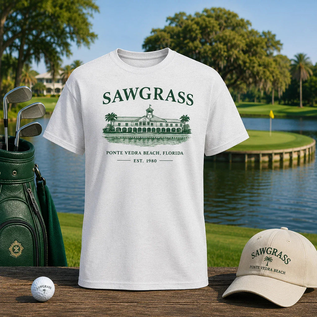 Sawgrass Golf Shirt Ponte Vedra Beach Clubhouse Tee Florida Golf Course Unisex T-shirt, Sweatshirt, Hoodie, Long Sleeve Tee - T-Shirt, Sweatshirt, Hoodie