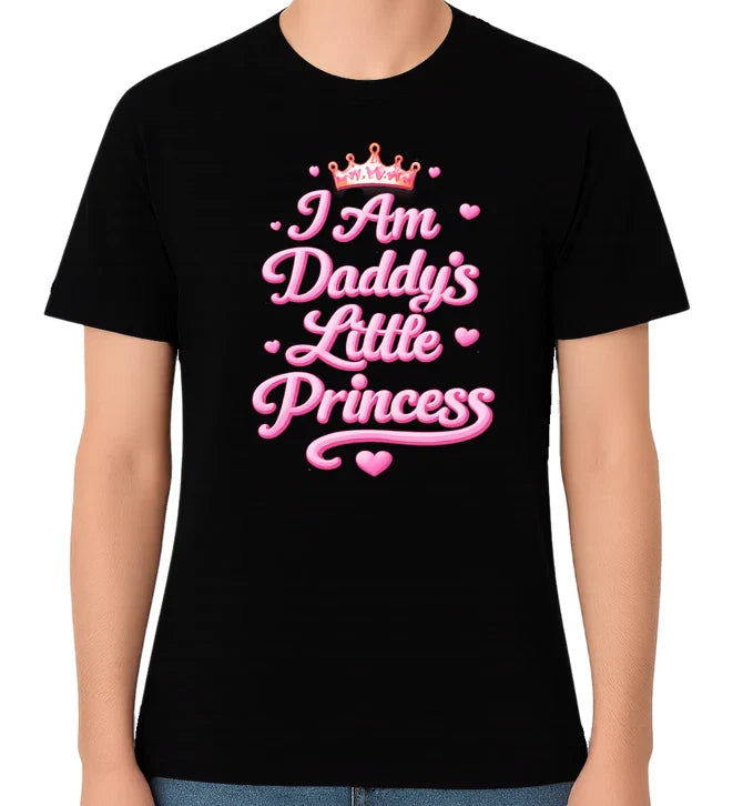 I Am Daddys Little Princess Cute Pink Quote Graphic T-Shirt Unisex T-shirt, Sweatshirt, Hoodie, Long Sleeve Tee - T-Shirt, Sweatshirt, Hoodie