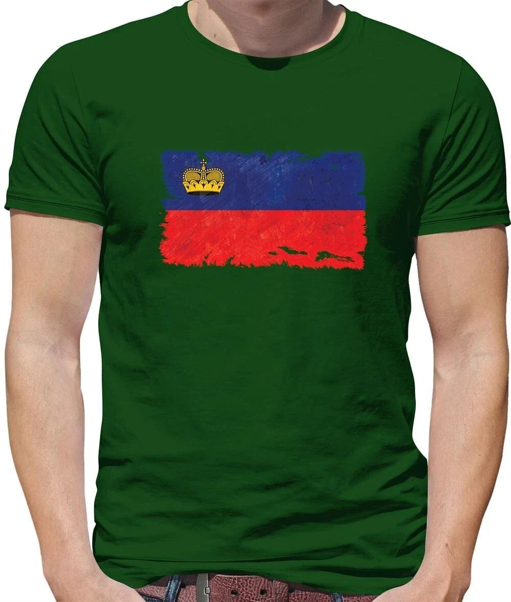 Liechtenstein Grunge Style Drapeau - T-Shirt - Vaduz Ville Amour Live Unisex T-shirt, Sweatshirt, Hoodie, Long Sleeve Tee - T-Shirt, Sweatshirt, Hoodie