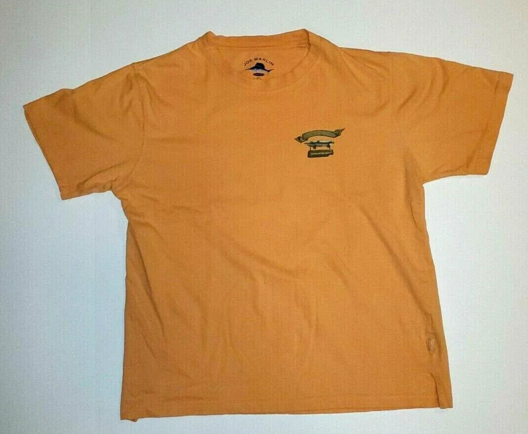 JOE MARLIN MEN'S ORANGE GRAPHIC  T SHIRT LARGE SHARKTOOTH LAGER REEL FINE ALE Unisex T-shirt, Sweatshirt, Hoodie, Long Sleeve Tee - T-Shirt, Sweatshirt, Hoodie