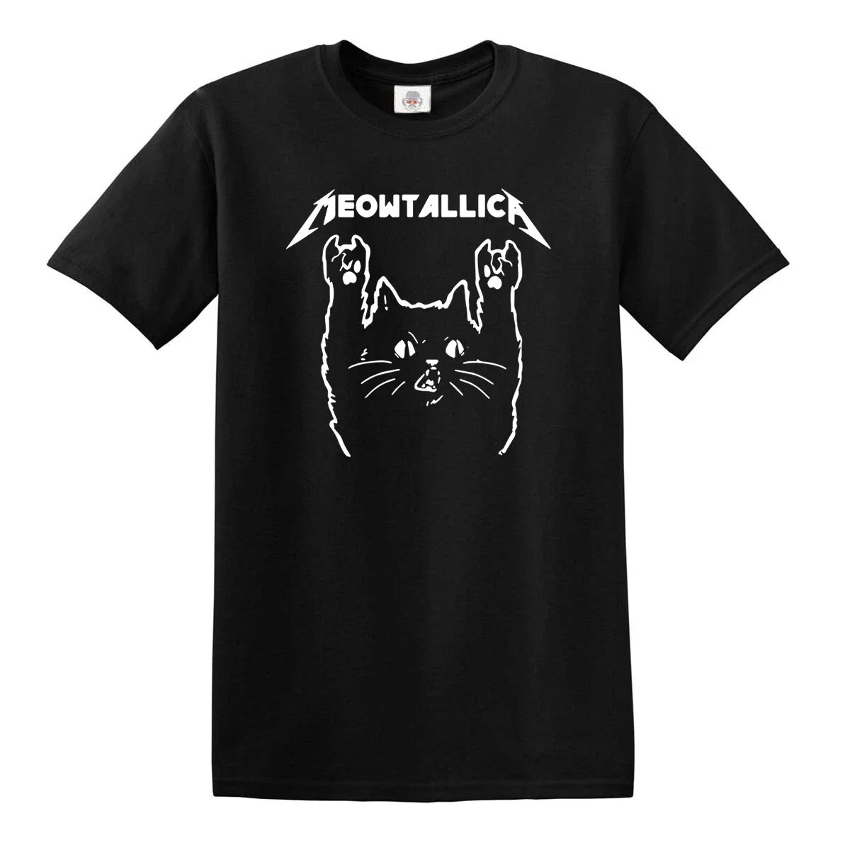 Meowtallica T-Shirt Rock Cat Kitten Pet Cute Cats Funny Music metal Top Tee Unisex T-shirt, Sweatshirt, Hoodie, Long Sleeve Tee - T-Shirt, Sweatshirt, Hoodie