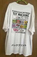 TOY MACHINE White T-Shirt XL with Back Print - Skate Brand Unisex T-shirt, Sweatshirt, Hoodie, Long Sleeve Tee - T-Shirt, Sweatshirt, Hoodie
