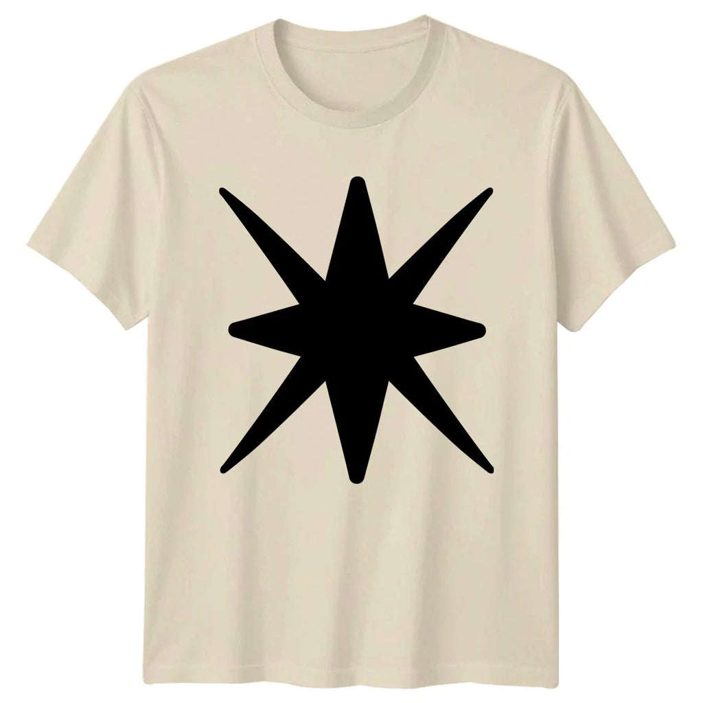 Eight Point Star Minimalist Design T-Shirt Geometric Star Symbolism Birthday Unisex T-shirt, Sweatshirt, Hoodie, Long Sleeve Tee - T-Shirt, Sweatshirt, Hoodie