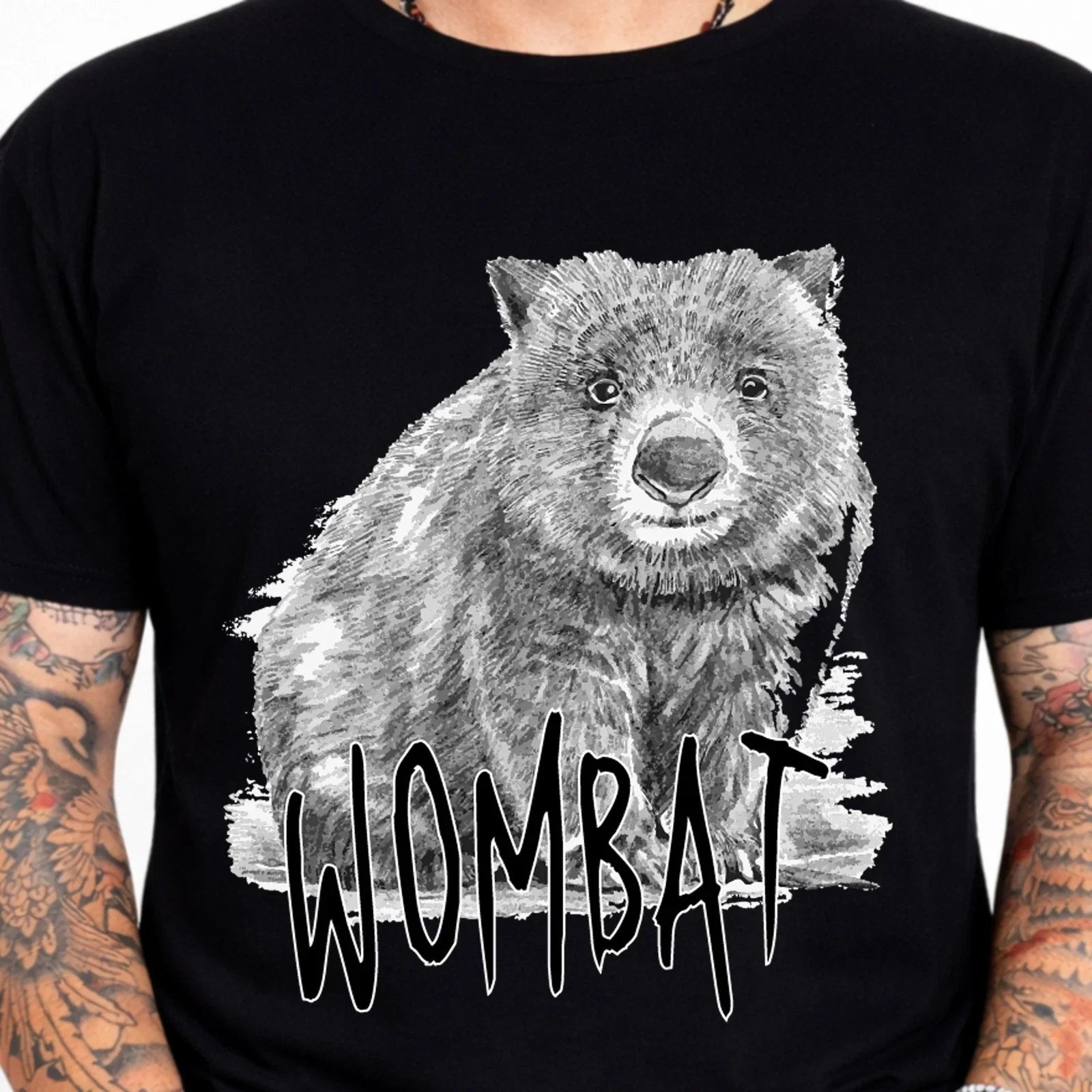 Wombat Australian Wildlife Graphic Tee Cute Animal Lover Nature  Shirt. Unisex T-shirt, Sweatshirt, Hoodie, Long Sleeve Tee - T-Shirt, Sweatshirt, Hoodie