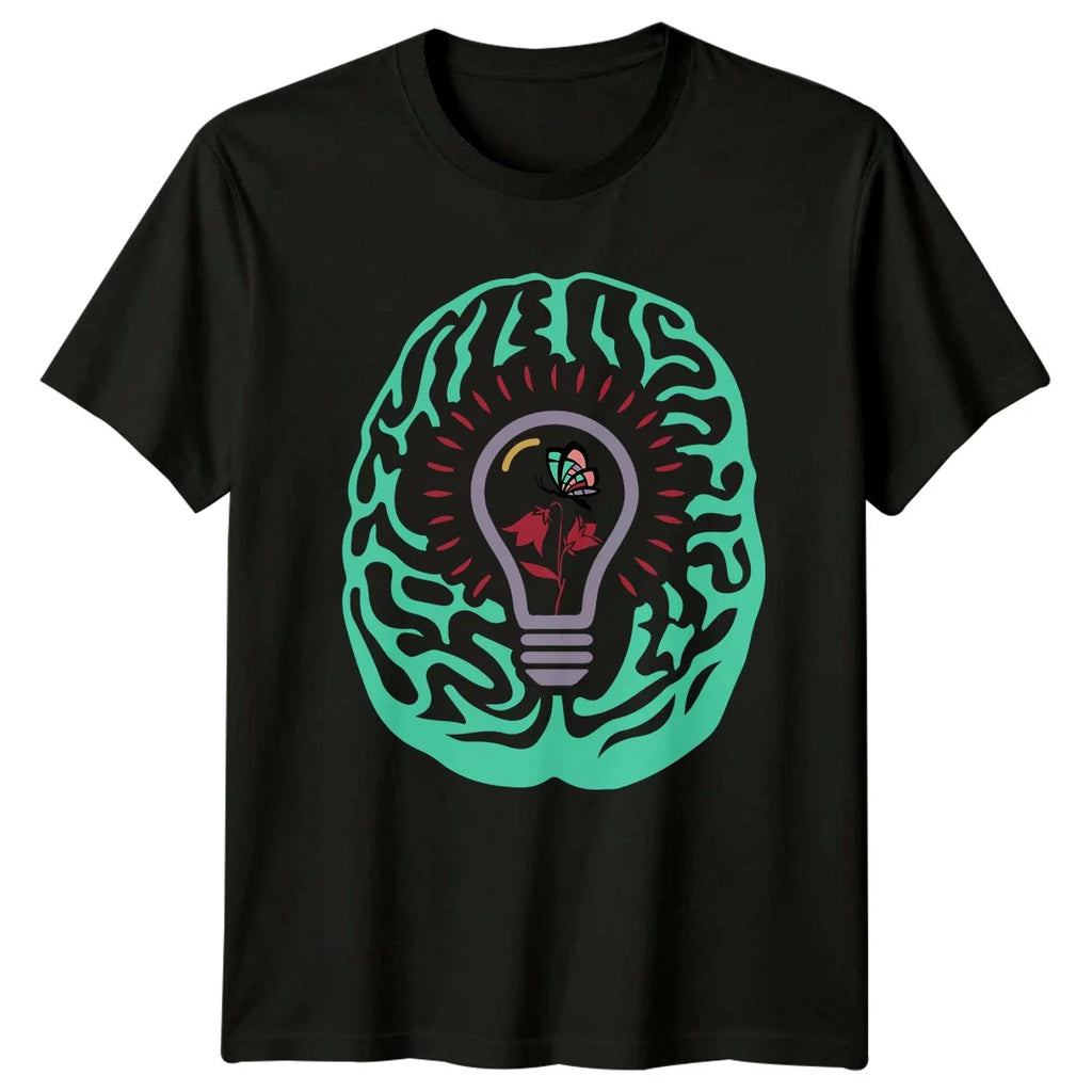 The Brain Garden Idea Of T-Shirt Creativity Mental Health Unisex T-shirt, Sweatshirt, Hoodie, Long Sleeve Tee - T-Shirt, Sweatshirt, Hoodie