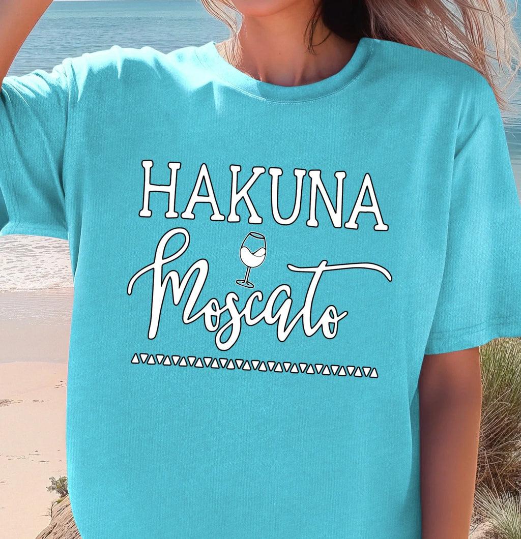 Hakuna Moscato T-Shirt | Wine Lovers Tee, Funny Drinking Shirt, Unisex Unisex T-shirt, Sweatshirt, Hoodie, Long Sleeve Tee - T-Shirt, Sweatshirt, Hoodie