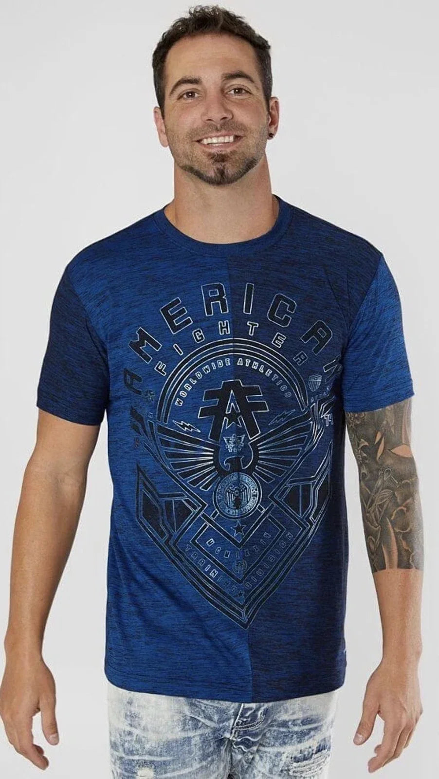 AMERICAN FIGHTER Men's T-Shirt HUNTSVILLE TEE  Blue Athletic Biker XS-4XL Unisex T-shirt, Sweatshirt, Hoodie, Long Sleeve Tee - T-Shirt, Sweatshirt, Hoodie