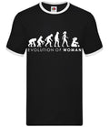 Evolution of Woman Knitting - Mens Ringer - Craft Knitter Creative Hobby Unisex T-shirt, Sweatshirt, Hoodie, Long Sleeve Tee - T-Shirt, Sweatshirt, Hoodie