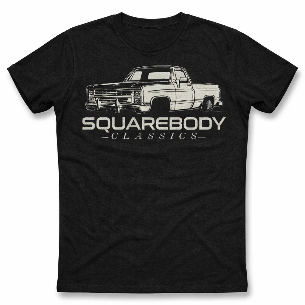 Squarebody Truck T-Shirt, Classic Car Graphic Tee, Vintage Auto Shirt Unisex T-shirt, Sweatshirt, Hoodie, Long Sleeve Tee - T-Shirt, Sweatshirt, Hoodie