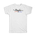 Gift T-Shirt : Mongolia Flag Colors Mongolian Travel Expat Country Minimalist Unisex T-shirt, Sweatshirt, Hoodie, Long Sleeve Tee - T-Shirt, Sweatshirt, Hoodie