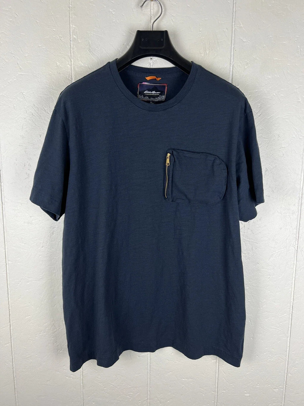 Eddie Bauer Shirt Men Extra Large Blue Crew Neck Short Sleeve Zip Pocket Stretch Unisex T-shirt, Sweatshirt, Hoodie, Long Sleeve Tee - T-Shirt, Sweatshirt, Hoodie