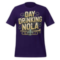 Day Drinking NOLA T-Shirt Mardi Gras New Orleans Jazz Beads Party Shirt Tee Unisex T-shirt, Sweatshirt, Hoodie, Long Sleeve Tee - T-Shirt, Sweatshirt, Hoodie