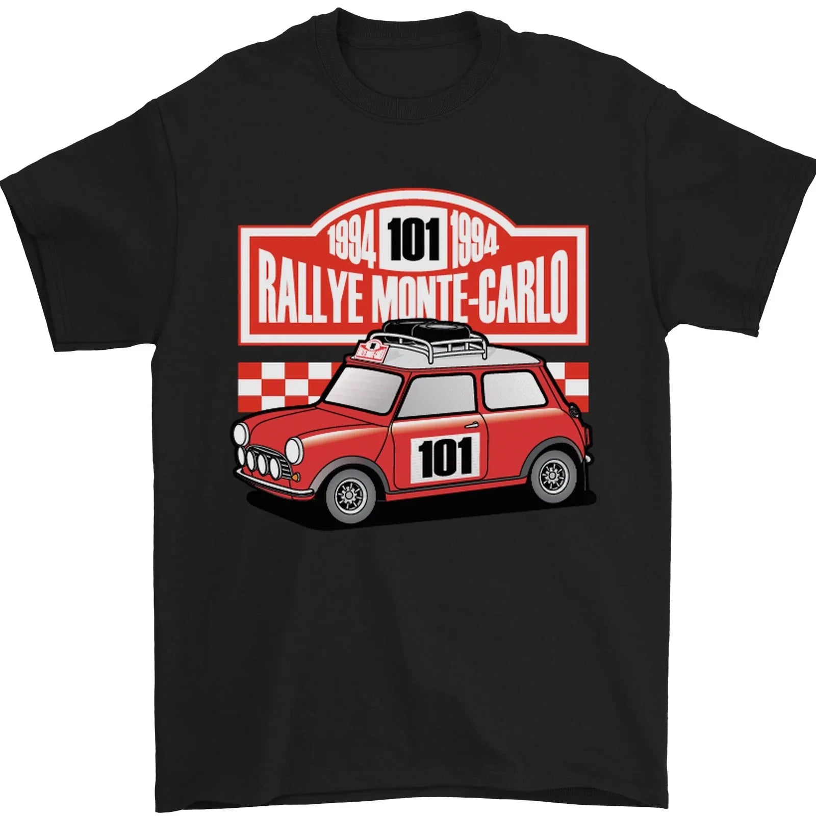 Rallye Monte Carlo Mini Rally Car Mens T-Shirt 100% Cotton Unisex T-shirt, Sweatshirt, Hoodie, Long Sleeve Tee - T-Shirt, Sweatshirt, Hoodie