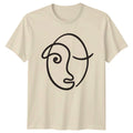 Abstract Minimalist Face Line Art T-Shirt Line Art Abstract Art Birthday Gift Unisex T-shirt, Sweatshirt, Hoodie, Long Sleeve Tee - T-Shirt, Sweatshirt, Hoodie