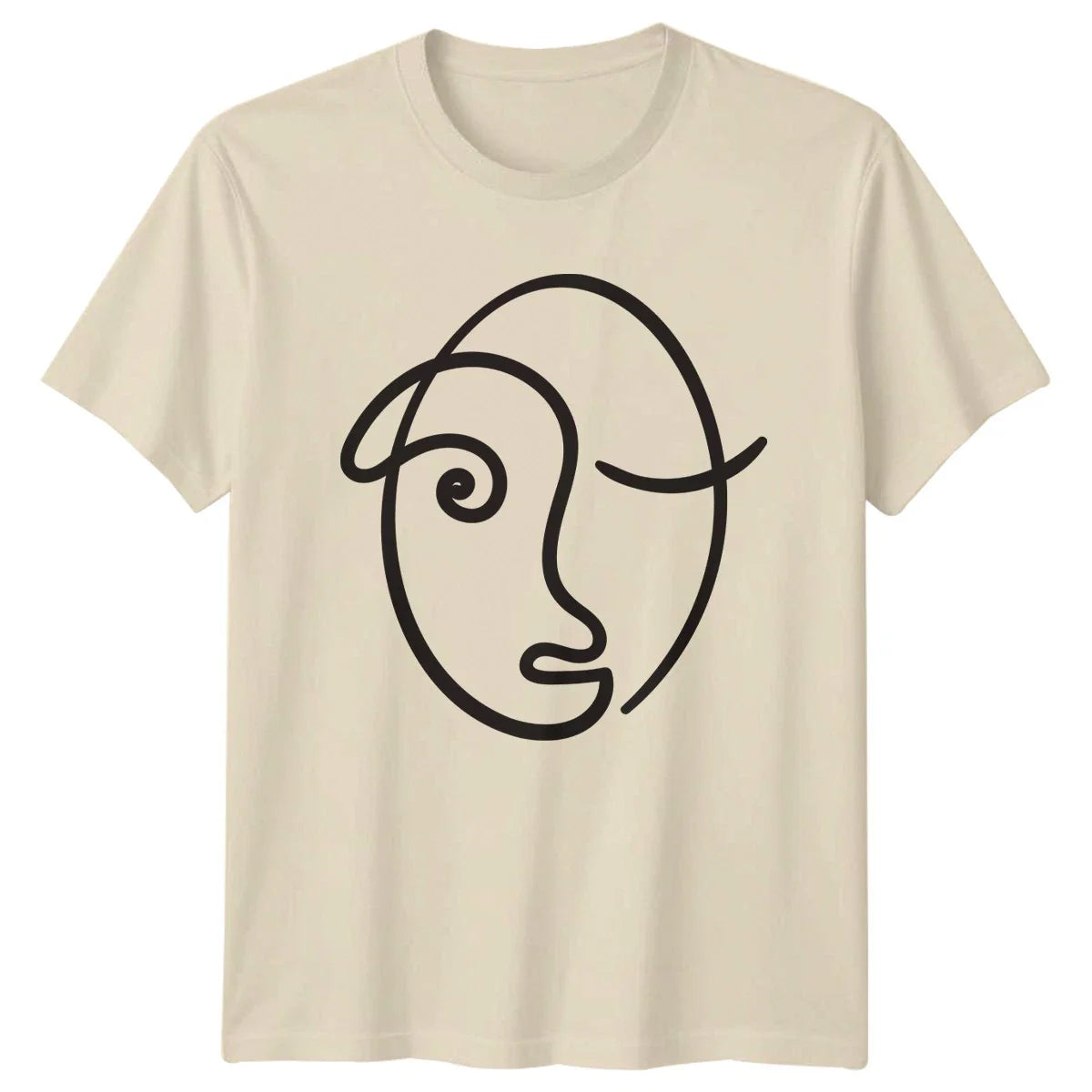 Abstract Minimalist Face Line Art T-Shirt Line Art Abstract Art Birthday Gift Unisex T-shirt, Sweatshirt, Hoodie, Long Sleeve Tee - T-Shirt, Sweatshirt, Hoodie