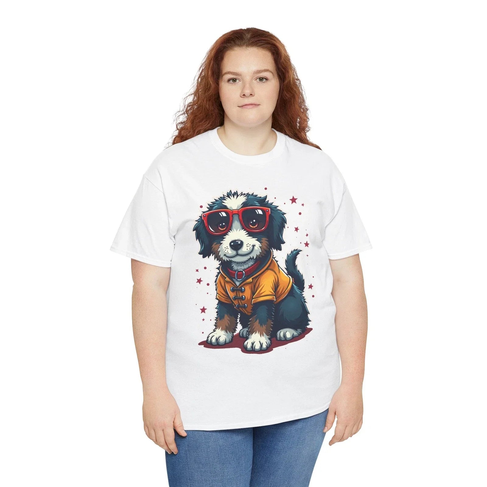 Cool Canine Vibes: The Ultimate Happy Dog. Unisex Heavy Cotton Tee. Tshirt Unisex T-shirt, Sweatshirt, Hoodie, Long Sleeve Tee - T-Shirt, Sweatshirt, Hoodie