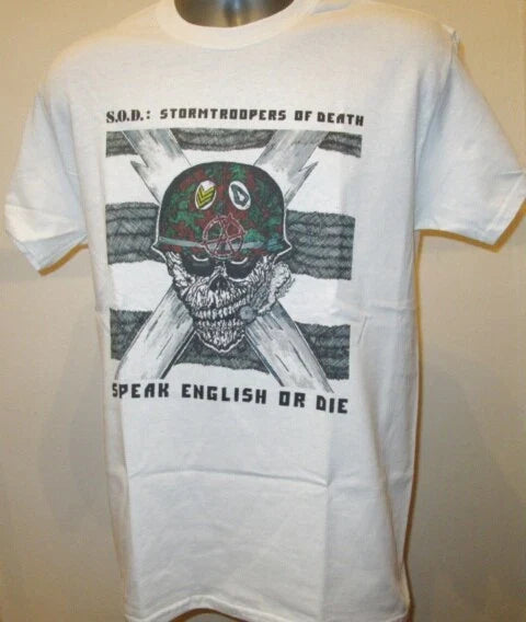 Stormtroopers Of Death Speak English T Shirt Music Punk Metal Dark Angel New 424 Unisex T-shirt, Sweatshirt, Hoodie, Long Sleeve Tee - T-Shirt, Sweatshirt, Hoodie