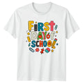 First Day Of School Womens T-Shirt Kindergarten Teacher Back To School Unisex T-shirt, Sweatshirt, Hoodie, Long Sleeve Tee - T-Shirt, Sweatshirt, Hoodie