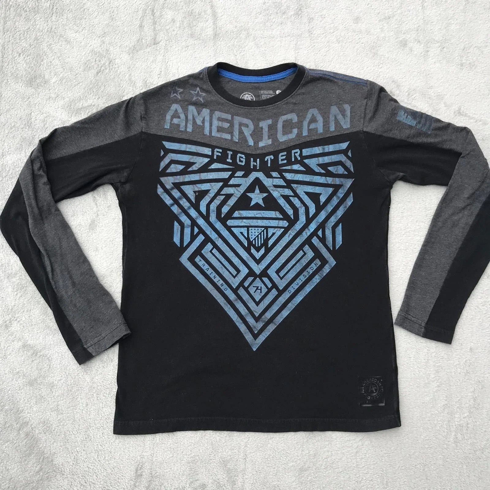 American Fighter Premium Athletics Buckle T Shirt Size M Black Gray Blue Unisex T-shirt, Sweatshirt, Hoodie, Long Sleeve Tee - T-Shirt, Sweatshirt, Hoodie