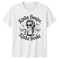 Kinda Boujee Kinda Broke Sarcastic Skeleton Humor Mens Womens Graphic Tee Unisex T-shirt, Sweatshirt, Hoodie, Long Sleeve Tee - T-Shirt, Sweatshirt, Hoodie