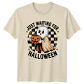 Just Waiting For Halloween Womens T-Shirt Summerween Halloween Gift For Her Unisex T-shirt, Sweatshirt, Hoodie, Long Sleeve Tee - T-Shirt, Sweatshirt, Hoodie
