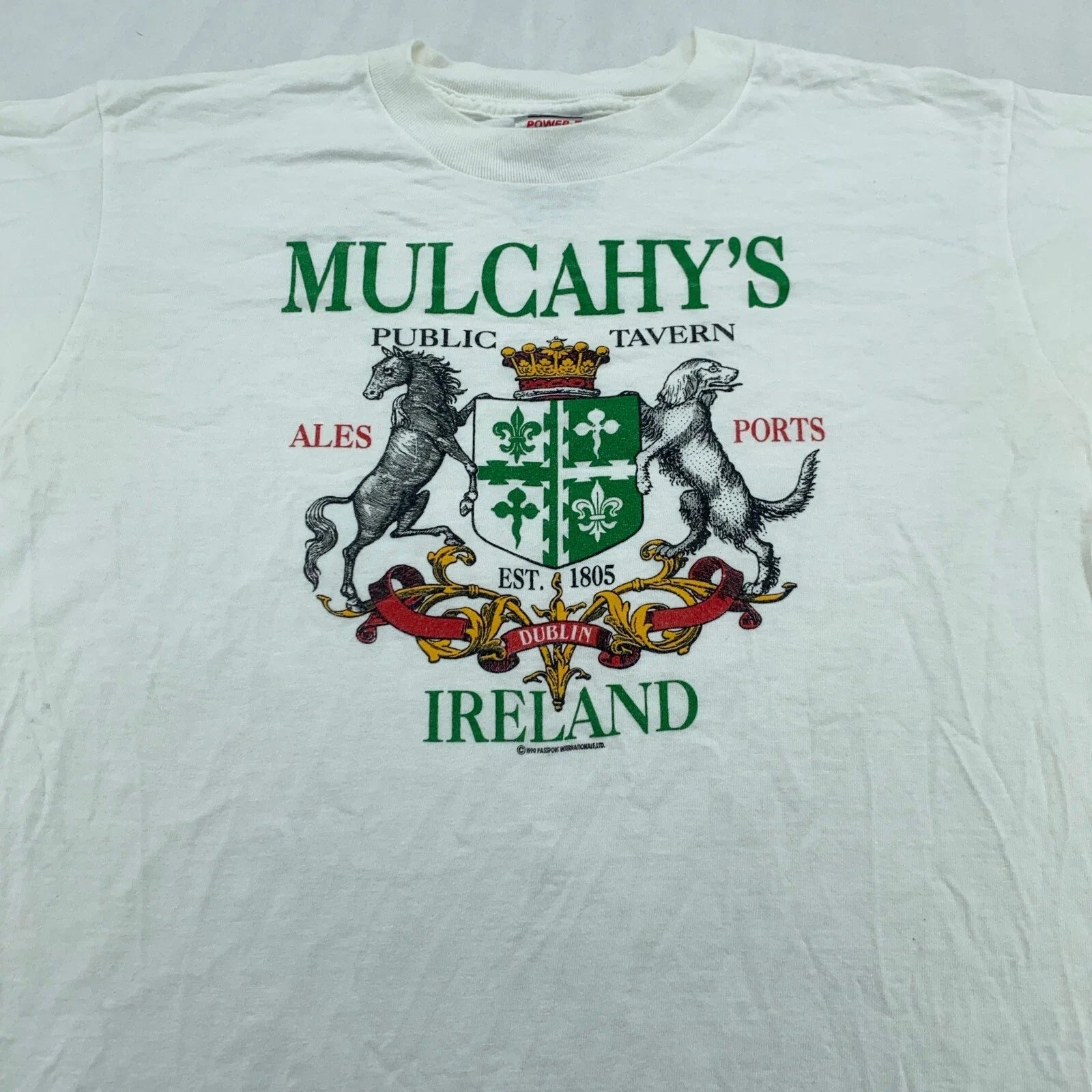 vtg 90s MULCAHYS IRELAND BAR  T-Shirt MEDIUM ales beer wine Unisex T-shirt, Sweatshirt, Hoodie, Long Sleeve Tee - T-Shirt, Sweatshirt, Hoodie