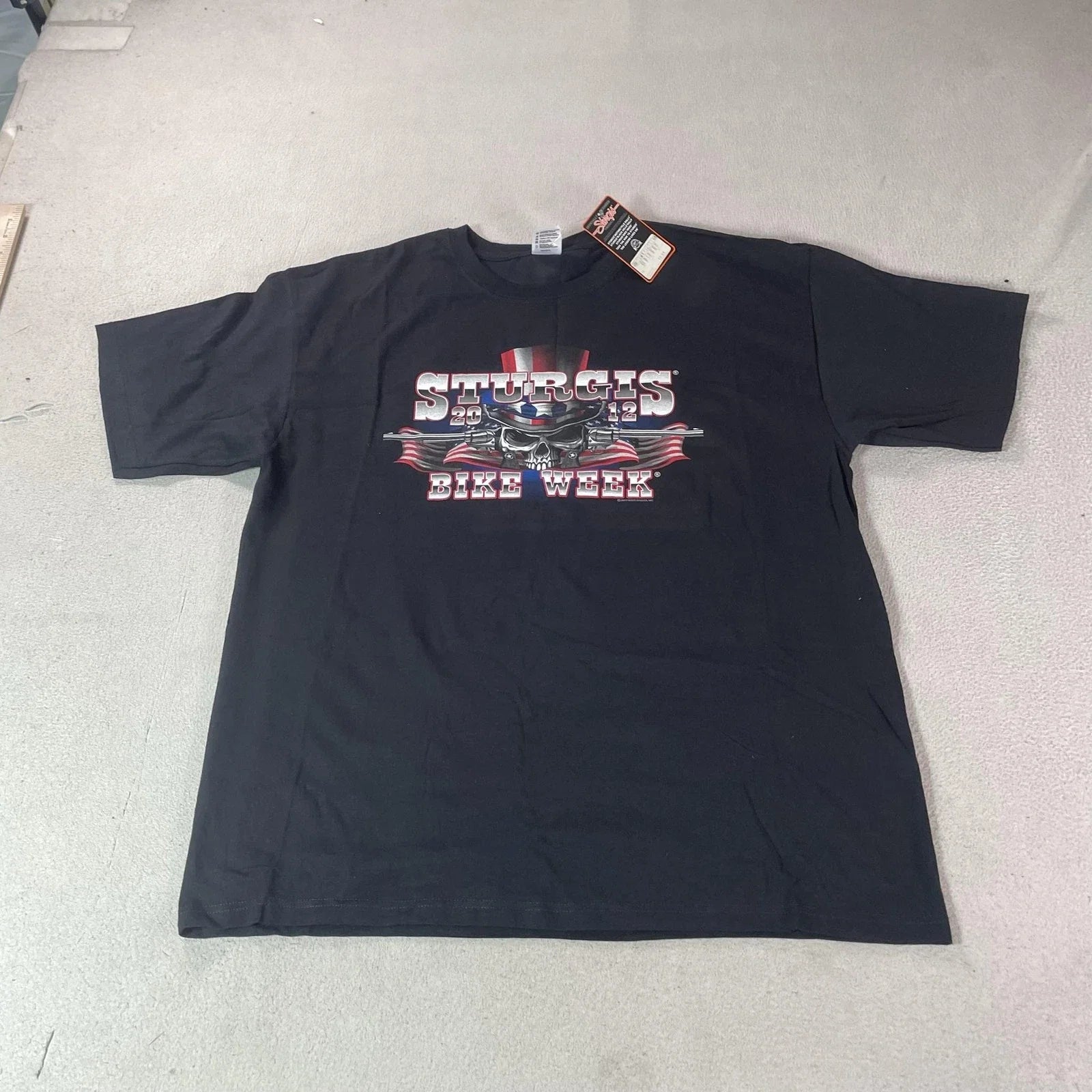 Sturgis Bike Week Shirt Mens XL Black 2012 Skull Biker Graphic Tee Anvil Grunge Unisex T-shirt, Sweatshirt, Hoodie, Long Sleeve Tee - T-Shirt, Sweatshirt, Hoodie