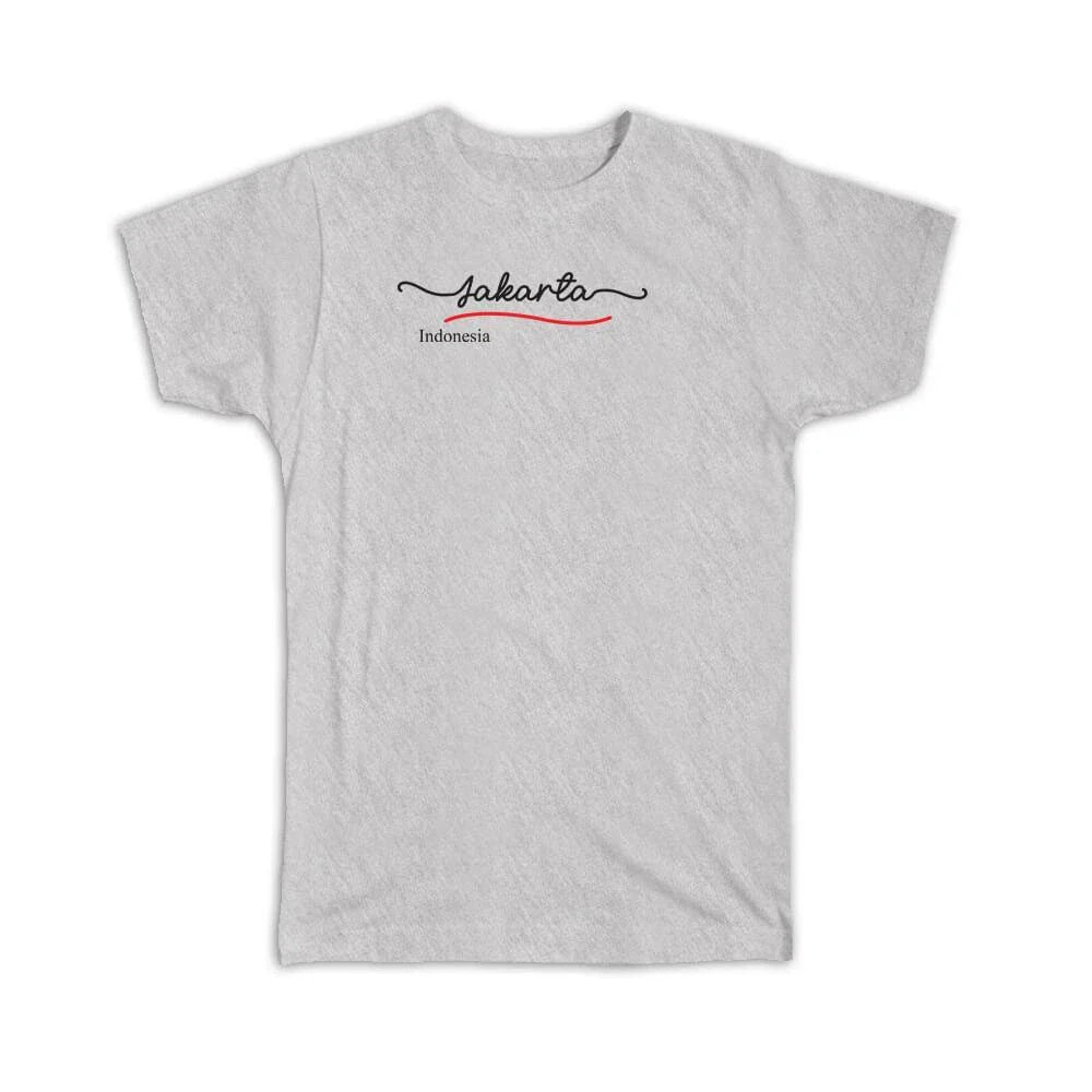 Gift T-Shirt : Jakarta Indonesia Minimalist Unisex T-shirt, Sweatshirt, Hoodie, Long Sleeve Tee - T-Shirt, Sweatshirt, Hoodie