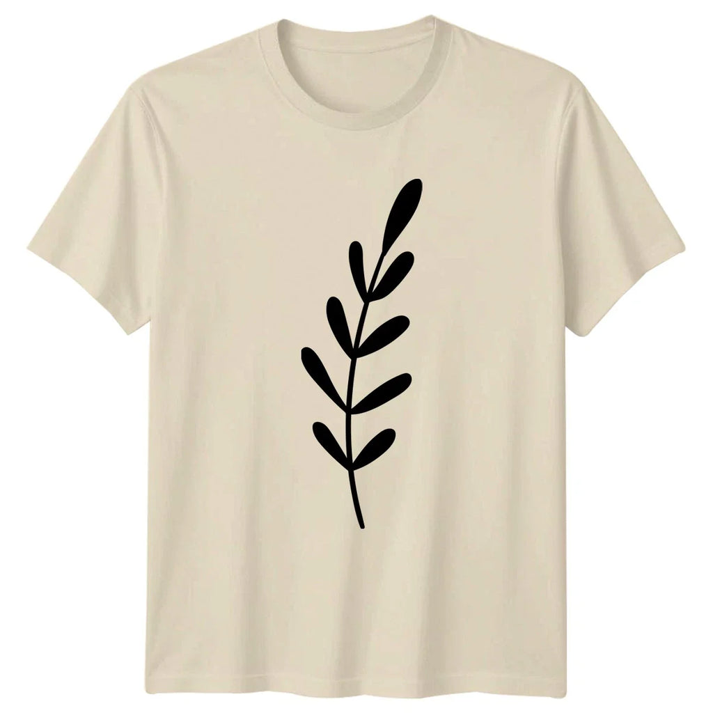 Minimalist Botanical Leaf Branch Nature T-Shirt Minimalist Flora Botanical Unisex T-shirt, Sweatshirt, Hoodie, Long Sleeve Tee - T-Shirt, Sweatshirt, Hoodie