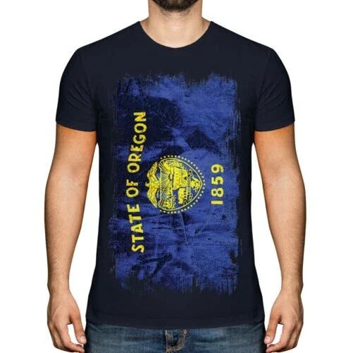 Oregon Zustand Grunge Flagge Herren T-Shirt Oregonian Hemd Jersey Geschenk Unisex T-shirt, Sweatshirt, Hoodie, Long Sleeve Tee - T-Shirt, Sweatshirt, Hoodie