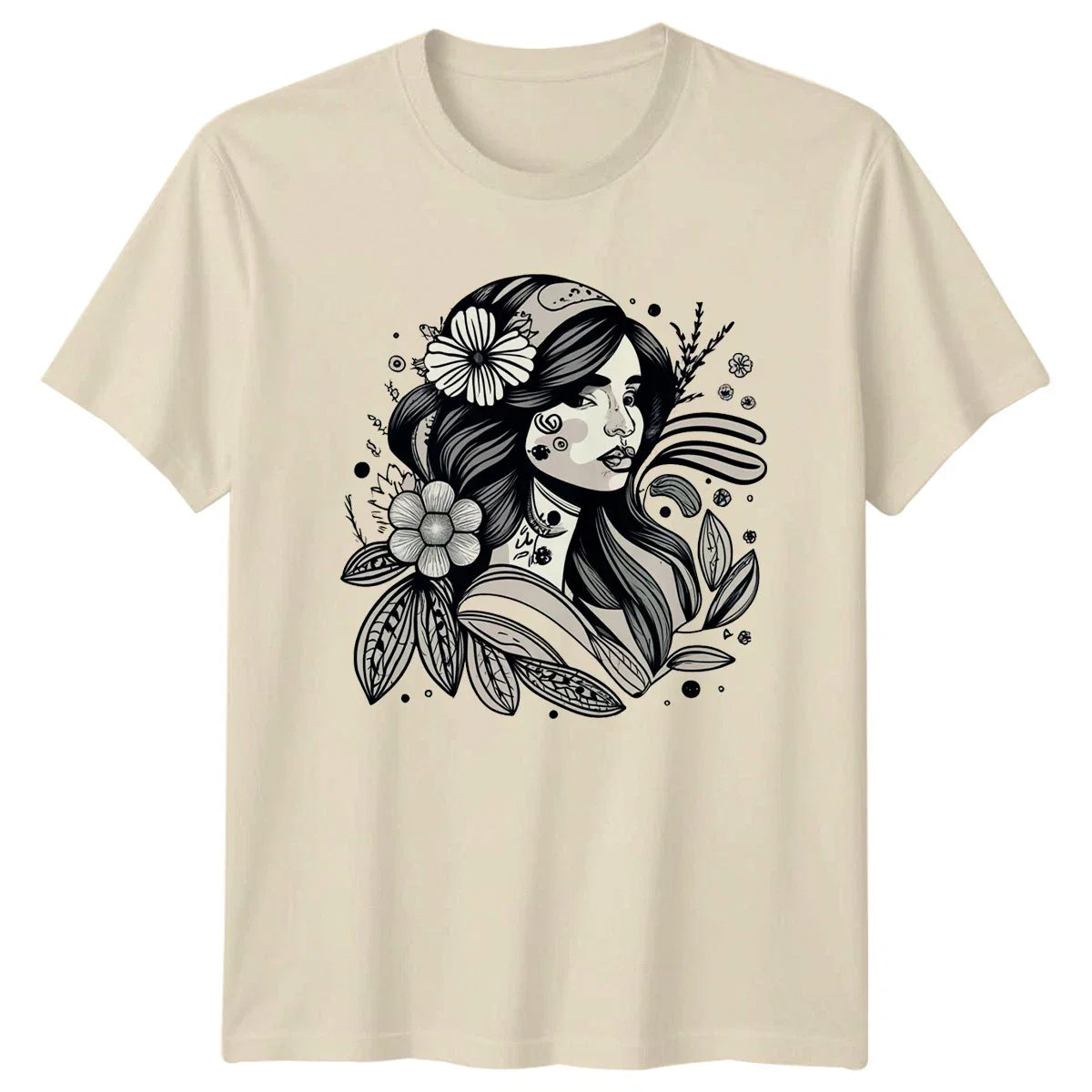 Bohemian Floral Art Womens T-Shirt Boho Aesthetic Fashion Birthday Gift For Her Unisex T-shirt, Sweatshirt, Hoodie, Long Sleeve Tee - T-Shirt, Sweatshirt, Hoodie