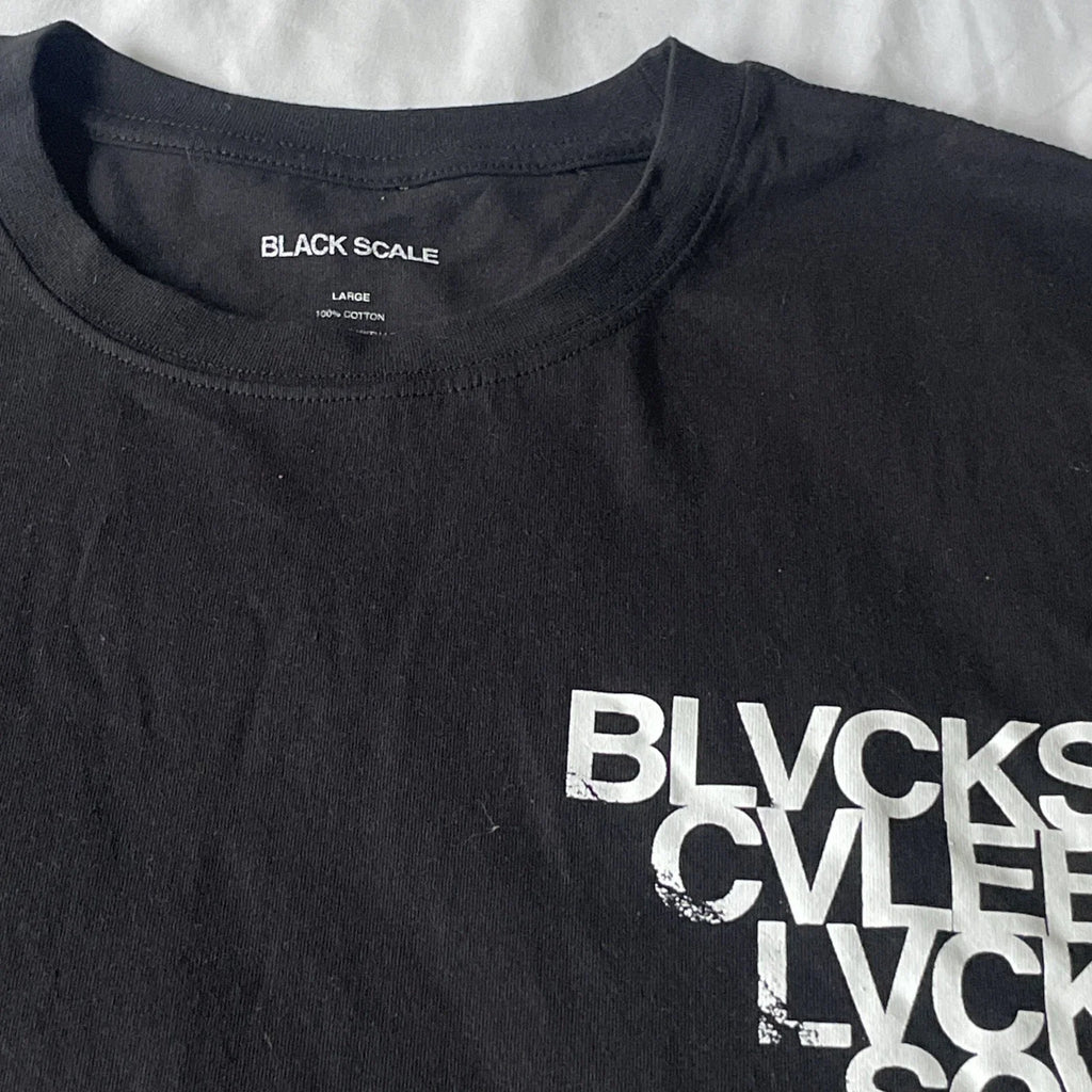 Black Scale Spell Out T-shirt Large Cotton Short Sleeve Street Unisex T-shirt, Sweatshirt, Hoodie, Long Sleeve Tee - T-Shirt, Sweatshirt, Hoodie