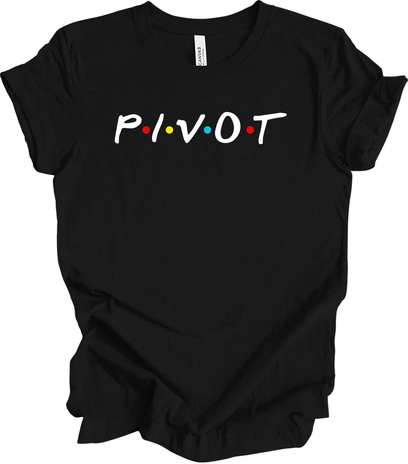 Pivot Friends TV Show Funny Ross Geller Quote Shirt Minimalist Dots Logo Gift Unisex T-shirt, Sweatshirt, Hoodie, Long Sleeve Tee - T-Shirt, Sweatshirt, Hoodie